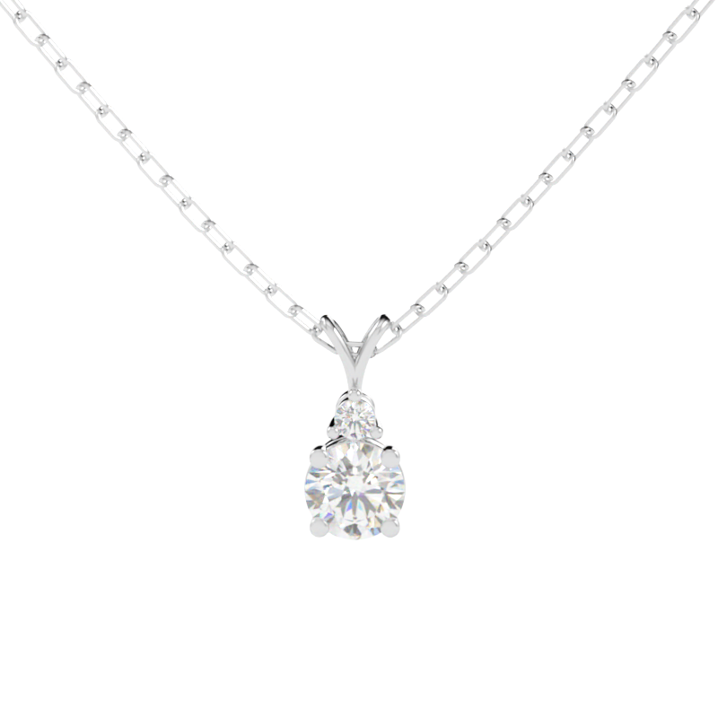 Zawieszka z diamentem Astra – złoto białe 585 – GOLDPORT